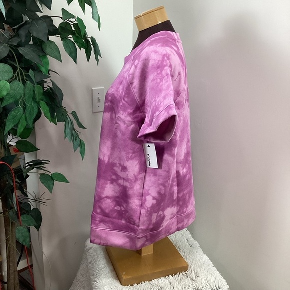 Sonoma Short Sleeve Sweatshirt Woman’s size 1X purple tie dye NWT Crewne… - Picture 6 of 14